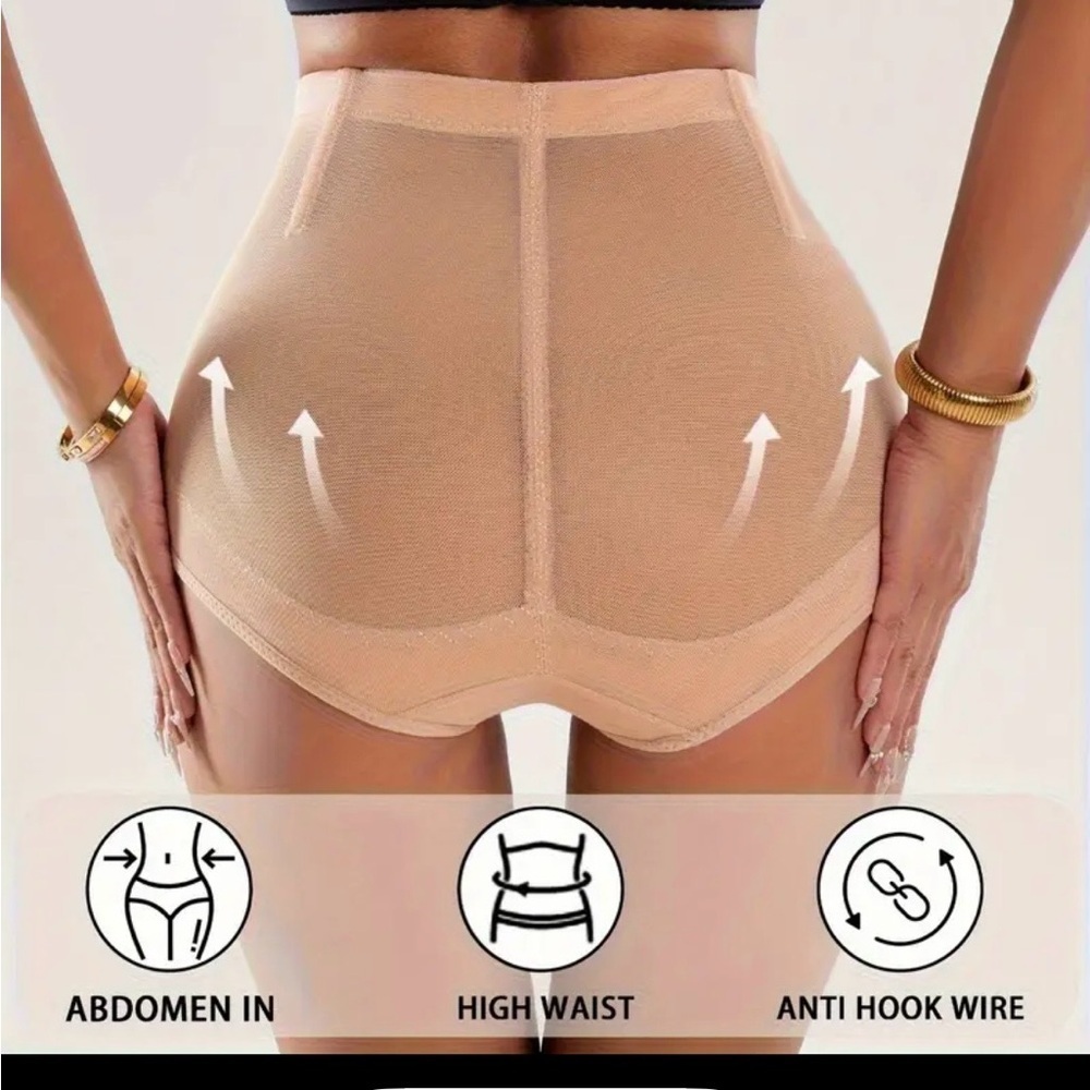 Shapewear in Apricot XXL Tummy Control Front Adjustable Hooks NWOT High Waisted - Picture 6 of 10